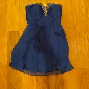 sparkly blue homecoming dress - size S